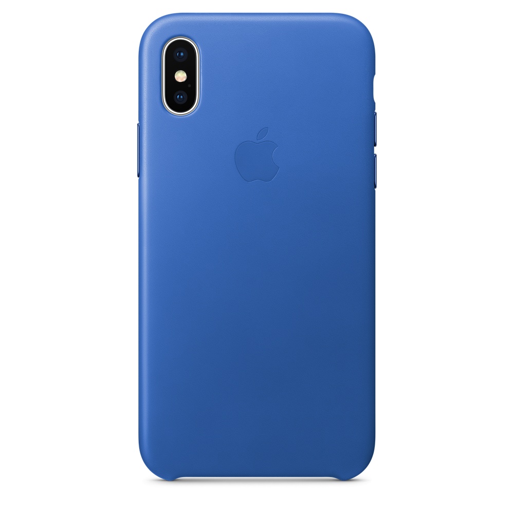 Apple iPhone X Leather Case Electric Blue