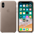 Apple iPhone X Leather Case Taupe фото 2