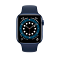 Apple Watch Series 6 44mm Blue Aluminium Case with Deep Navy Sport Band A2292 фото 1