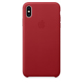 Apple iPhone XS Max Leather Case Red фото 1