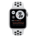 Apple Watch Nike SE 44mm Silver with Pure Platinum/Black Nike Sport Band A2352 фото 1