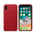 Apple iPhone X Leather Case Red фото 2