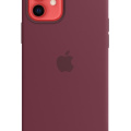 Apple iPhone 12 mini Silicone Case with MagSafe Plum фото 1