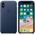 Apple iPhone X Leather Case Midnight Blue фото 2