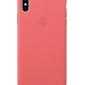 Apple Leather Case для iPhone XS Max Peony Pink фото 1