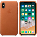 Apple iPhone X Leather Case Saddle Brown фото 2