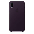 Apple iPhone X Leather Case Dark Aubergine фото 1