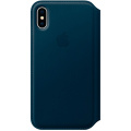 Apple iPhone X Leather Folio Cosmos Blue фото 1